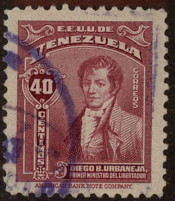 Front view of Venezuela 399 collectors stamp