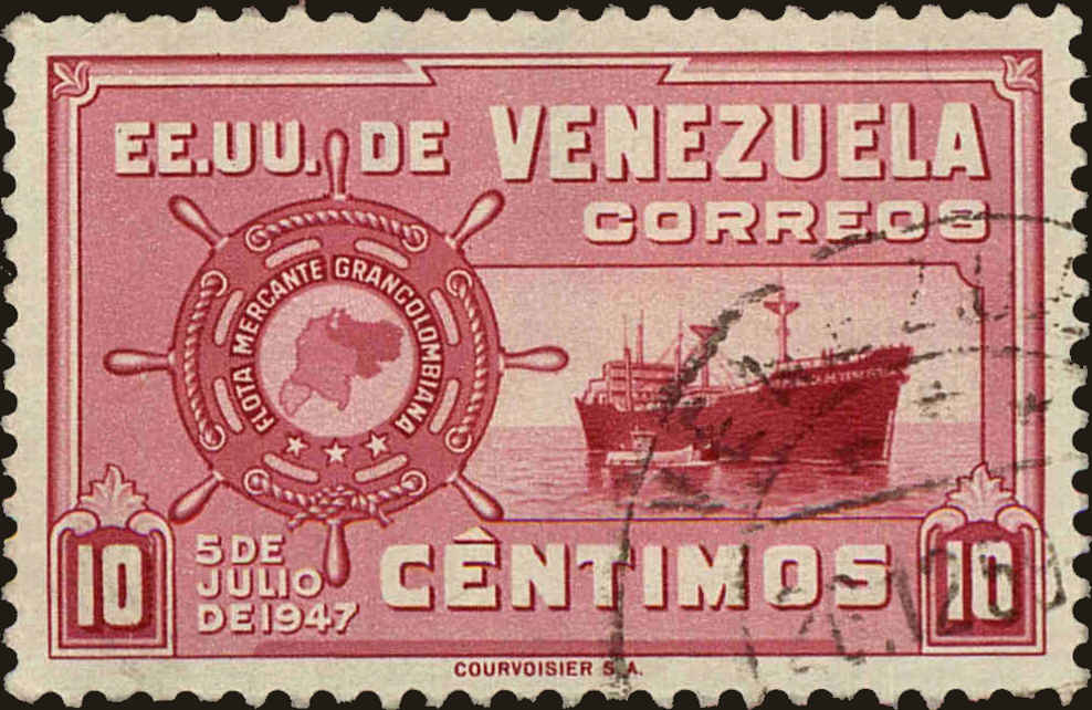 Front view of Venezuela 415 collectors stamp