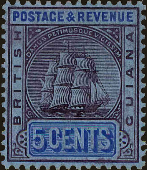 Front view of British Guiana 163 collectors stamp