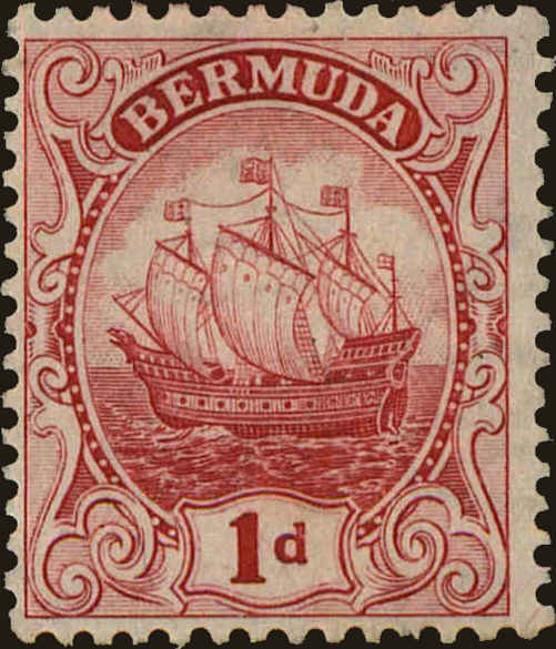 Front view of Bermuda 83b collectors stamp