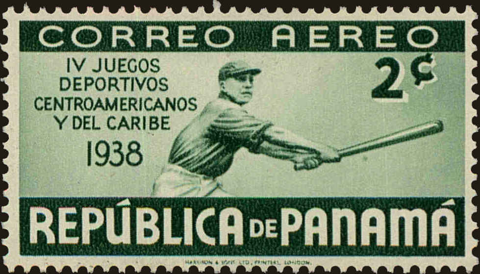 Front view of Panama C44 collectors stamp