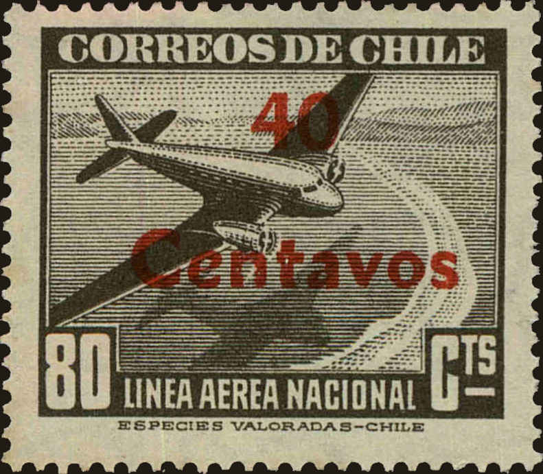 Front view of Argentina C145 collectors stamp