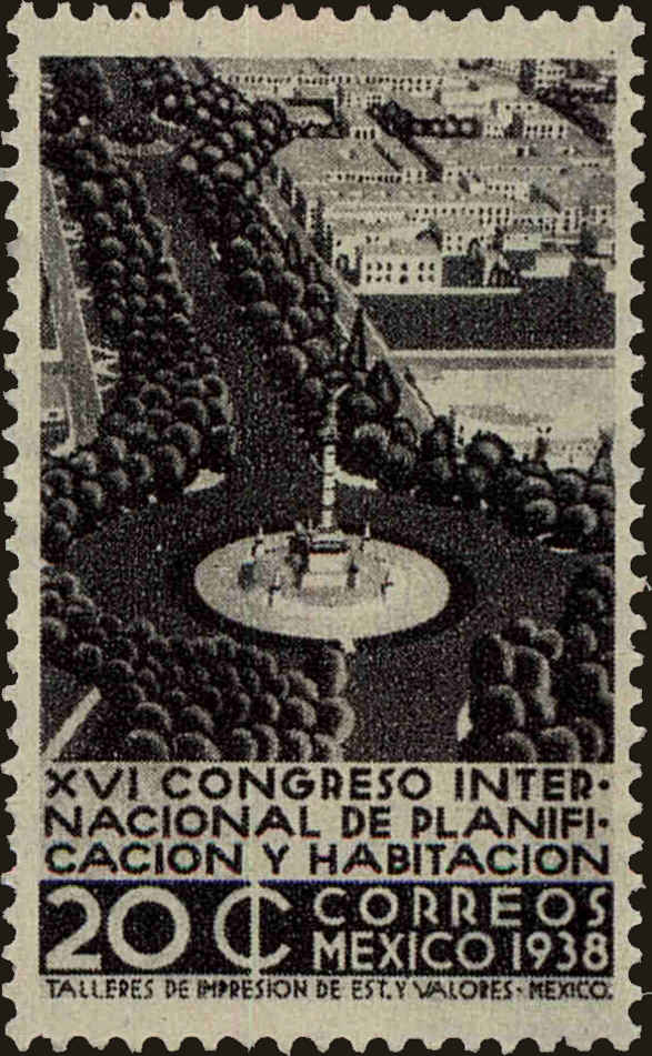 Front view of Mexico 745 collectors stamp