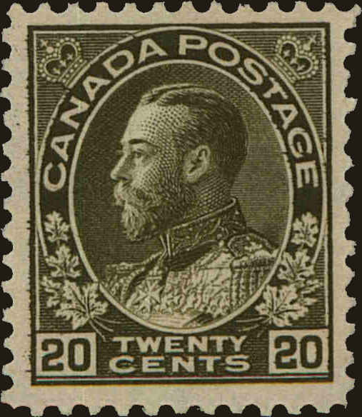 Front view of Canada 119c collectors stamp