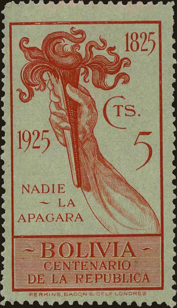 Front view of Bolivia 152 collectors stamp