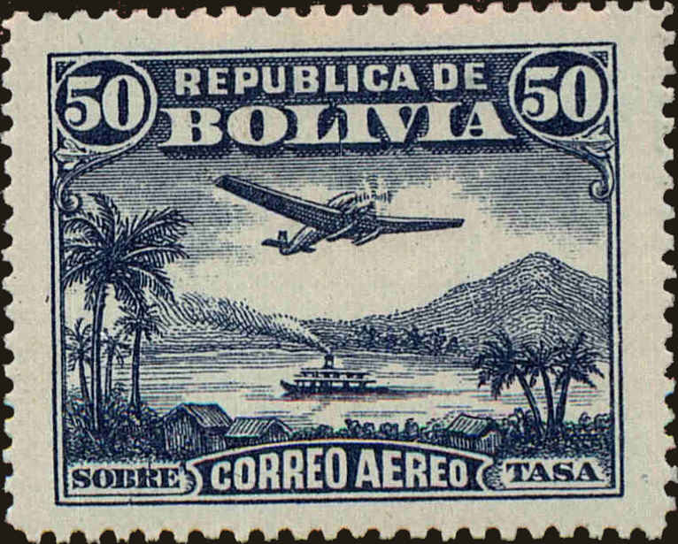 Front view of Bolivia C31 collectors stamp