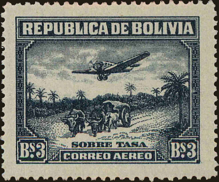 Front view of Bolivia C34 collectors stamp