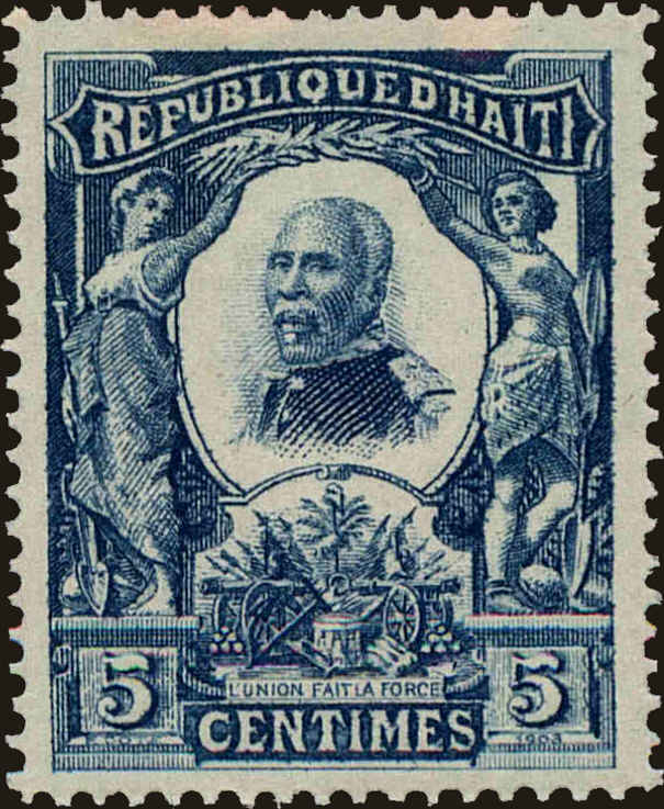 Front view of Haiti 98 collectors stamp