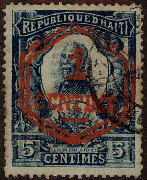 Front view of Haiti 150 collectors stamp