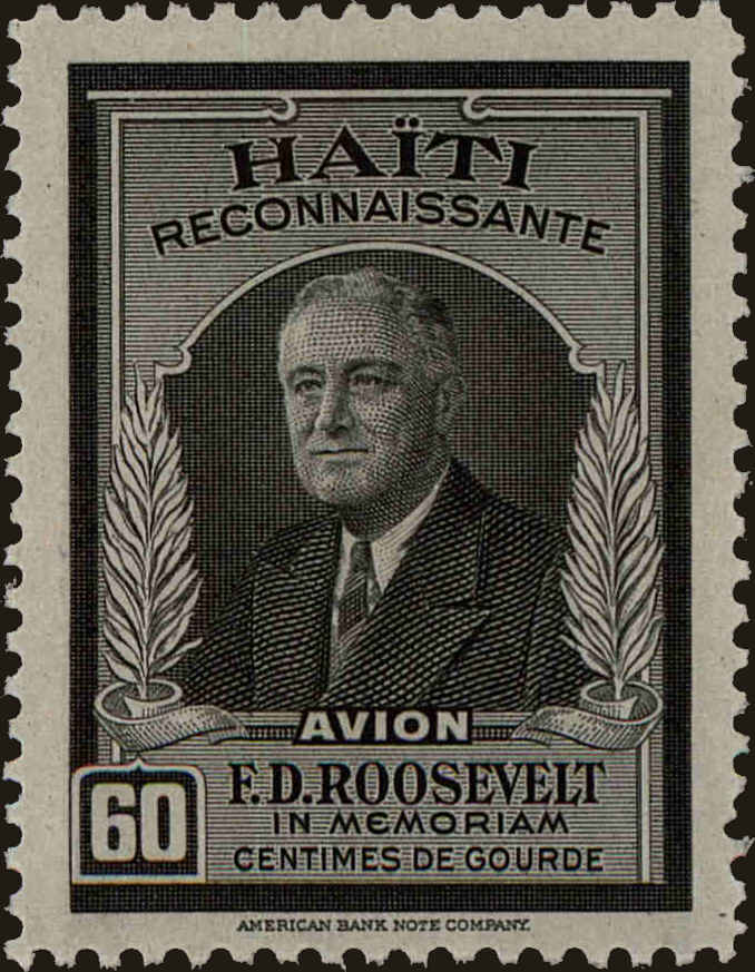Front view of Haiti C34 collectors stamp