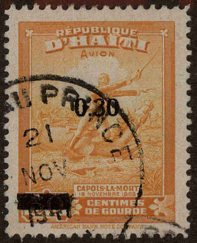 Front view of Haiti C44 collectors stamp