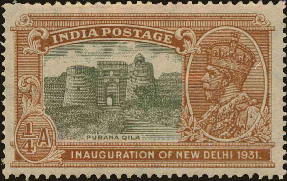 Front view of India 129 collectors stamp