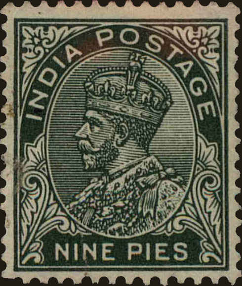 Front view of India 135 collectors stamp