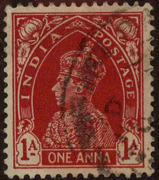 Front view of India 153 collectors stamp