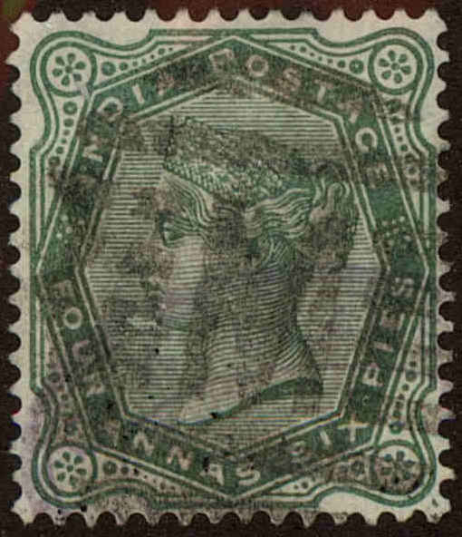 Front view of India 43 collectors stamp