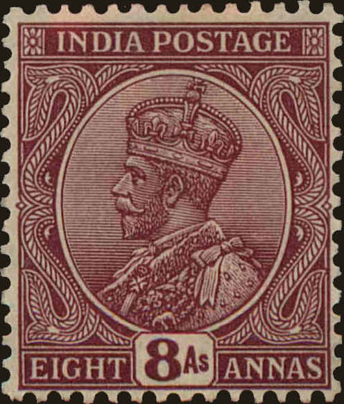 Front view of India 118 collectors stamp