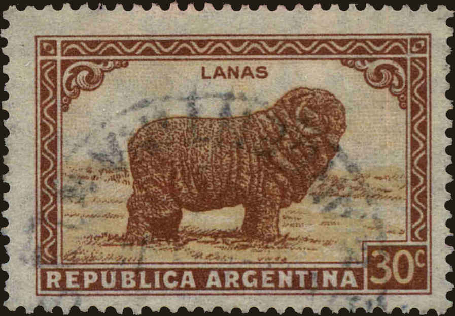 Front view of Argentina 442 collectors stamp