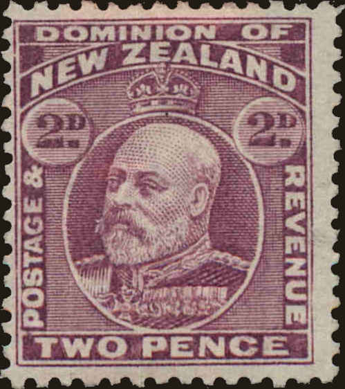 Front view of New Zealand 132 collectors stamp