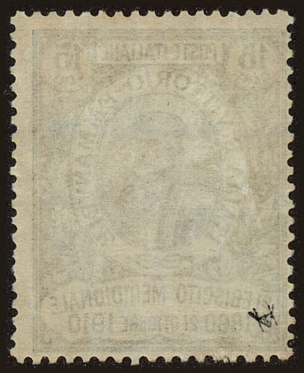 Back view of Italy Scott #118 stamp