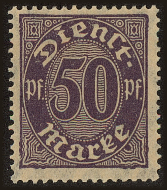 Front view of Germany O8 collectors stamp
