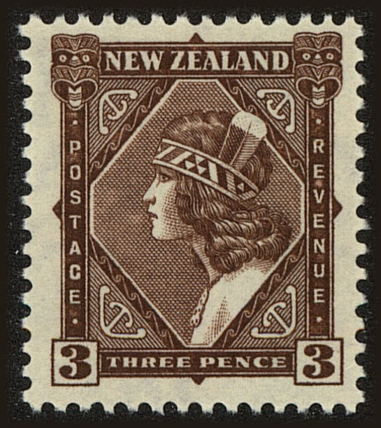 Front view of New Zealand 190 collectors stamp