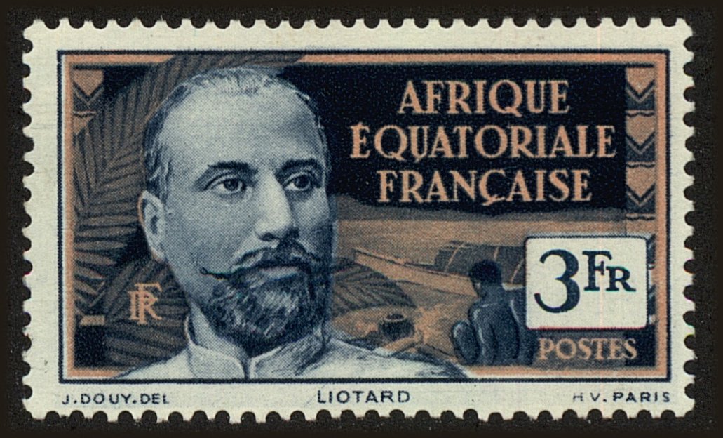 Front view of French Equatorial Africa 69 collectors stamp