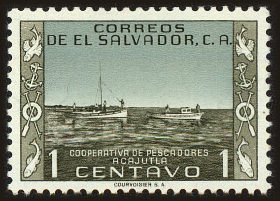 Front view of Salvador, El 653 collectors stamp