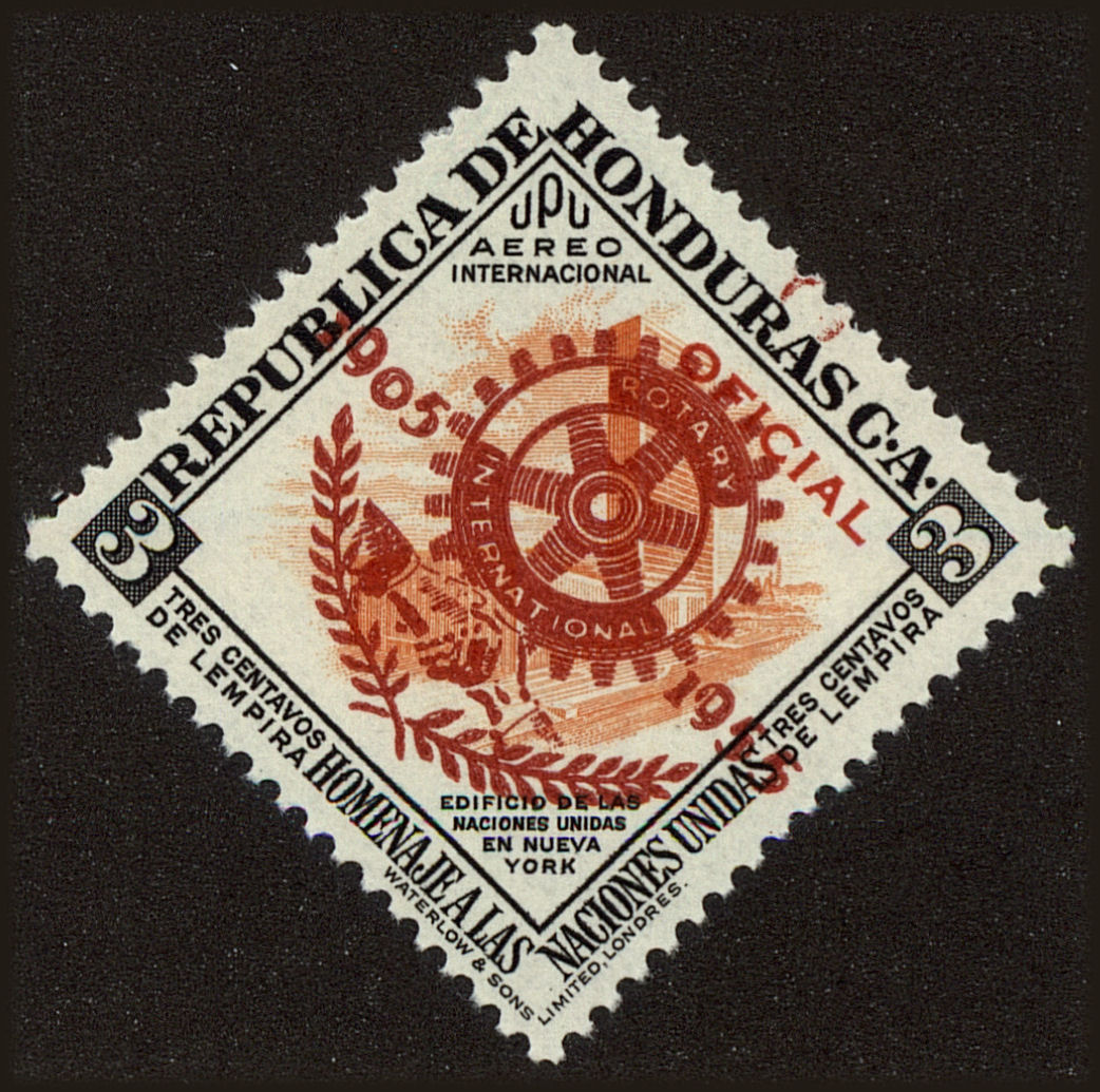 Front view of Honduras C233 collectors stamp
