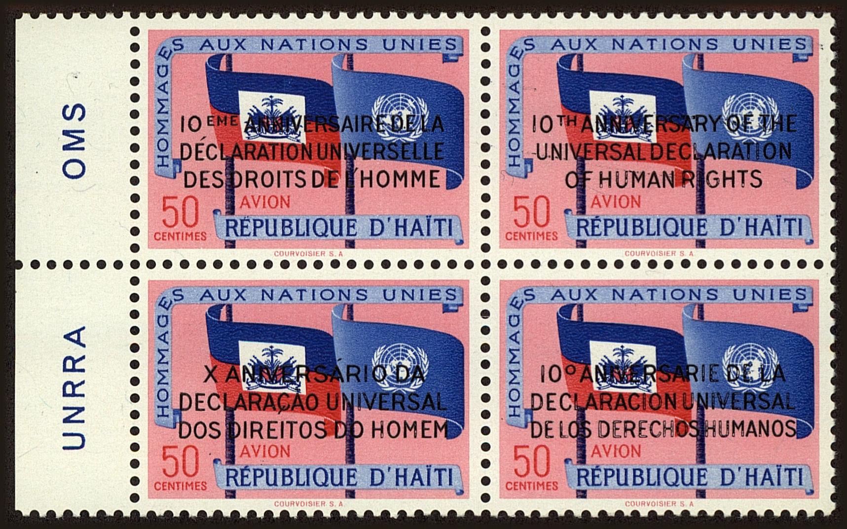 Front view of Haiti C136 collectors stamp