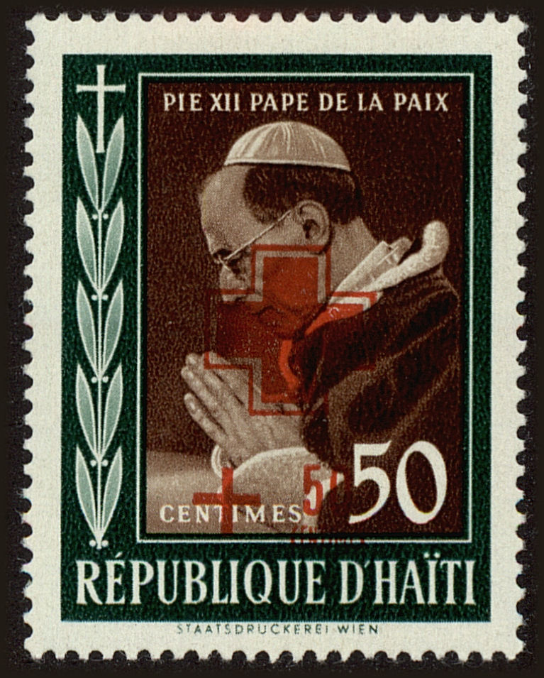 Front view of Haiti B7 collectors stamp