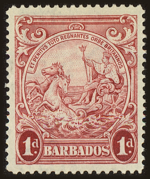 Front view of Barbados 194 collectors stamp