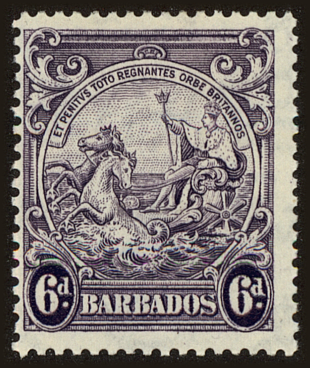 Front view of Barbados 199 collectors stamp