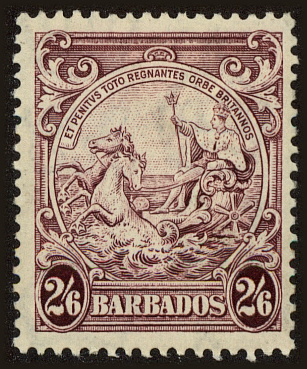 Front view of Barbados 201 collectors stamp