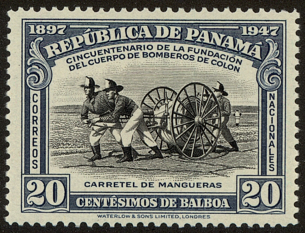 Front view of Panama 360 collectors stamp