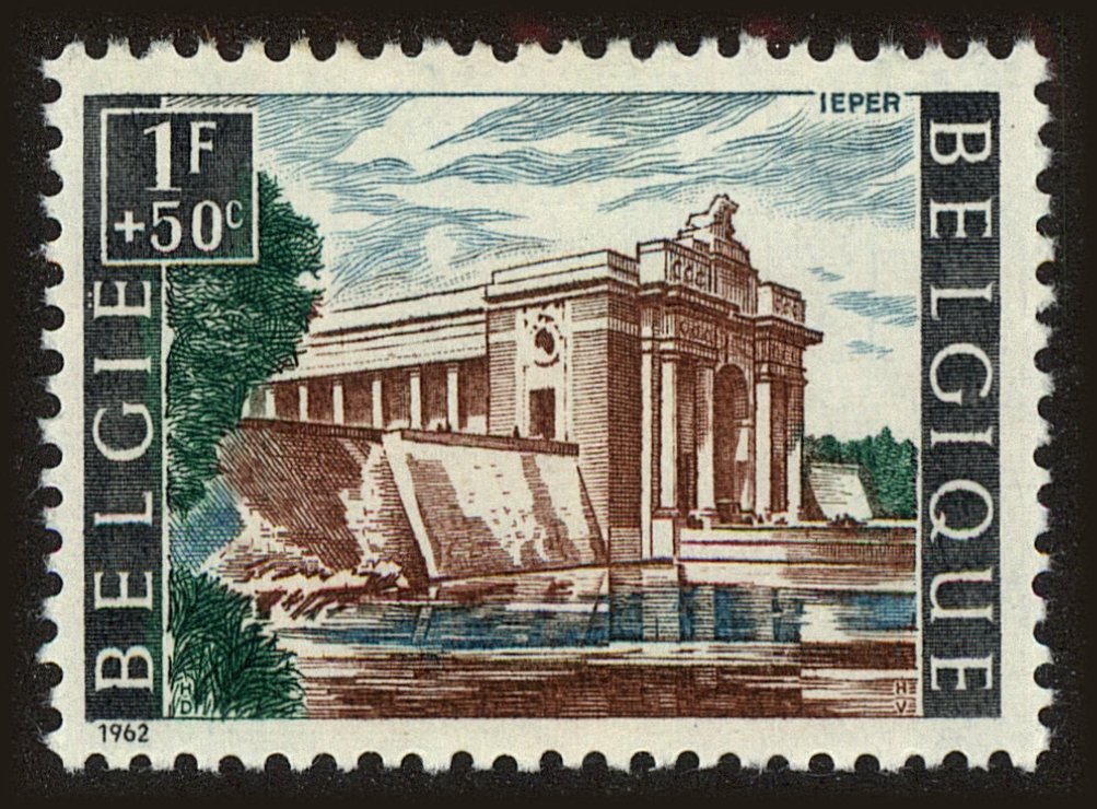 Front view of Belgium B730 collectors stamp