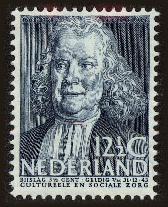 Front view of Netherlands B107 collectors stamp