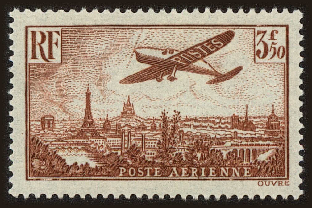 Front view of France C13 collectors stamp
