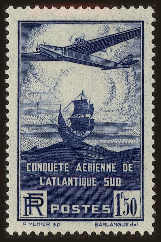 Front view of France C16 collectors stamp