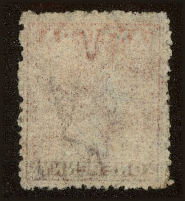 Back view of Antigua Scott #3 stamp