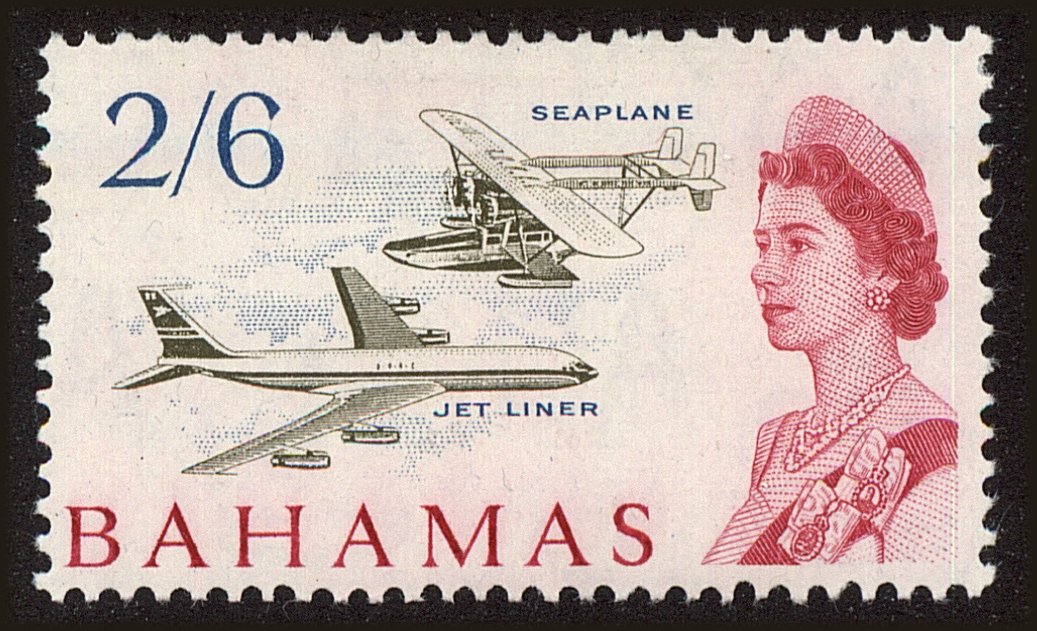 Front view of Bahamas 215 collectors stamp