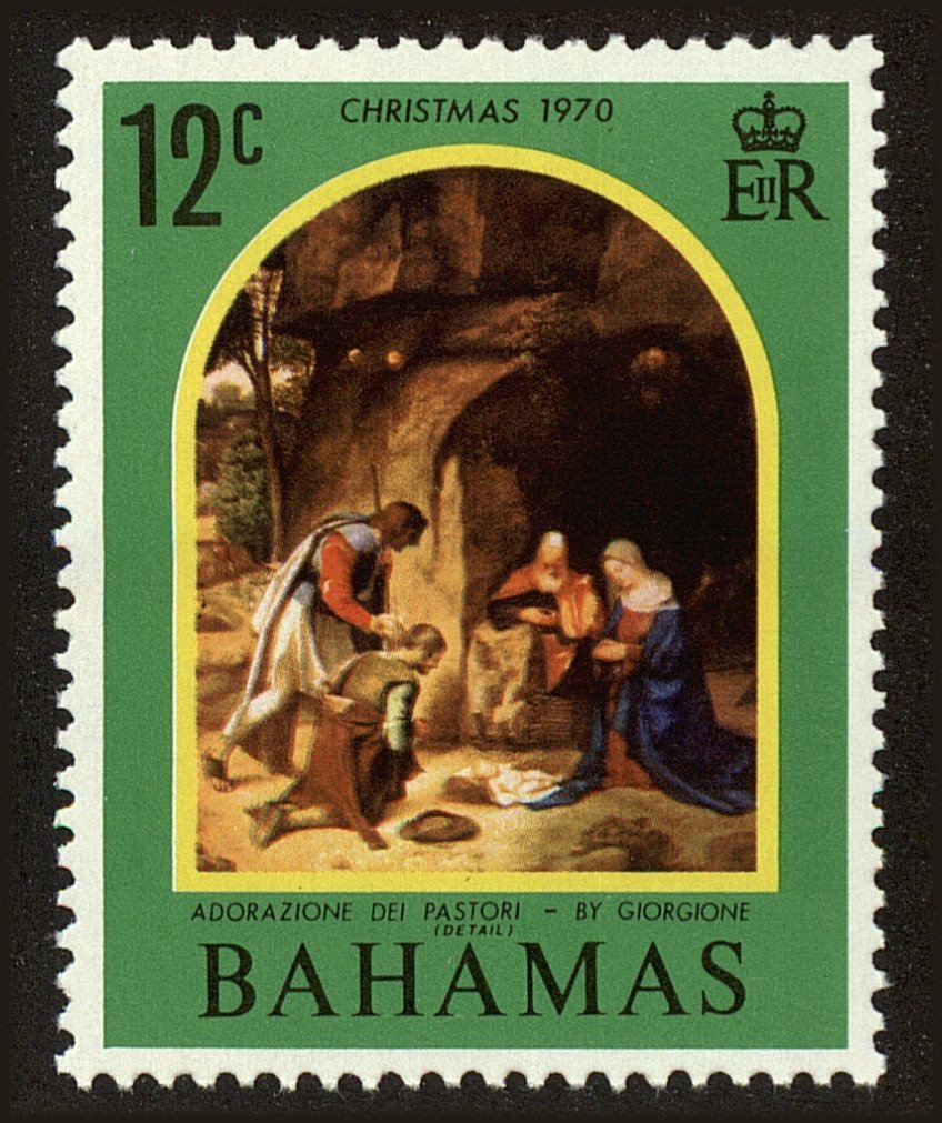 Front view of Bahamas 311 collectors stamp