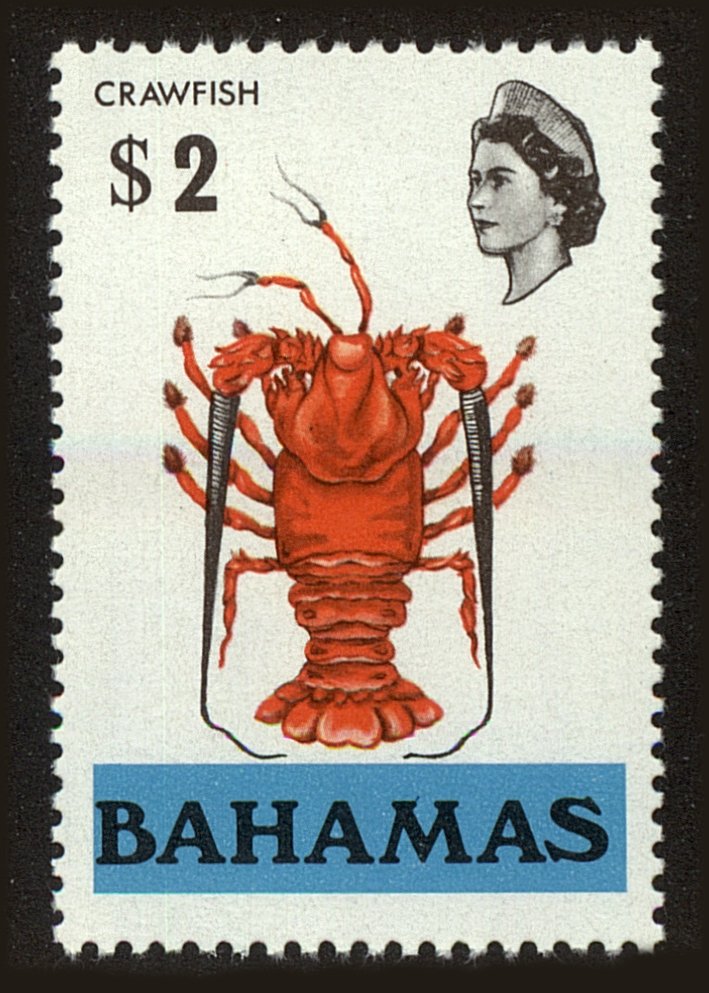 Front view of Bahamas 329 collectors stamp
