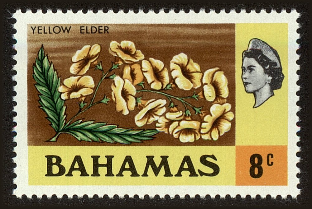 Front view of Bahamas 320 collectors stamp