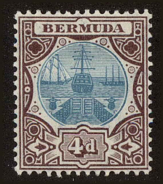 Front view of Bermuda 39 collectors stamp