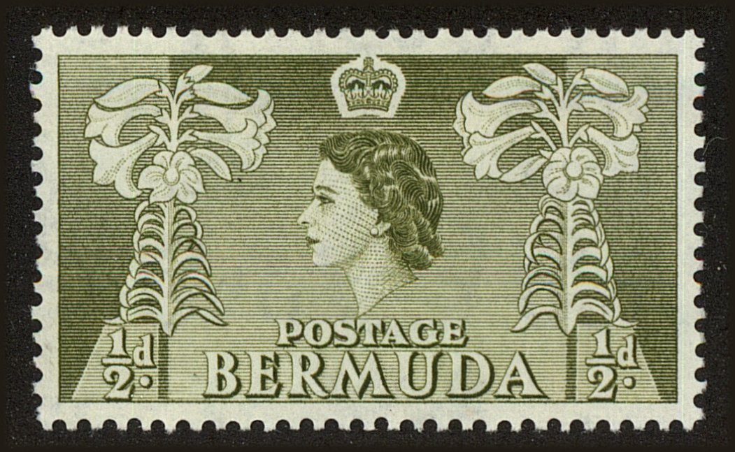 Front view of Bermuda 143 collectors stamp