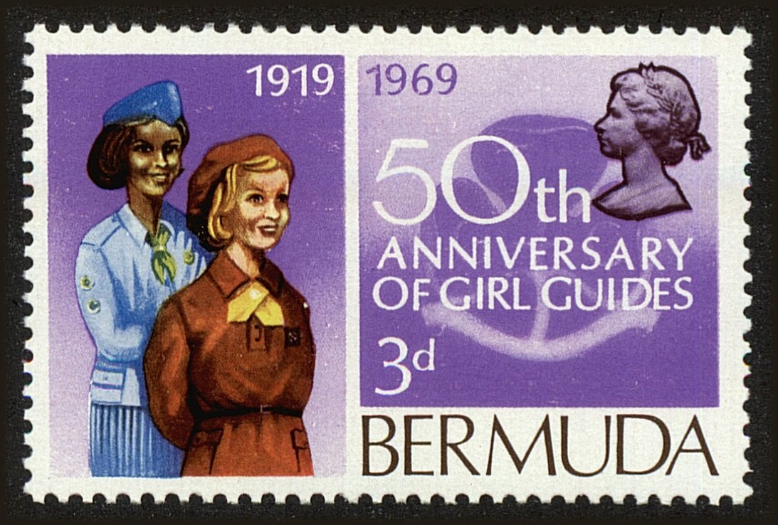 Front view of Bermuda 230 collectors stamp