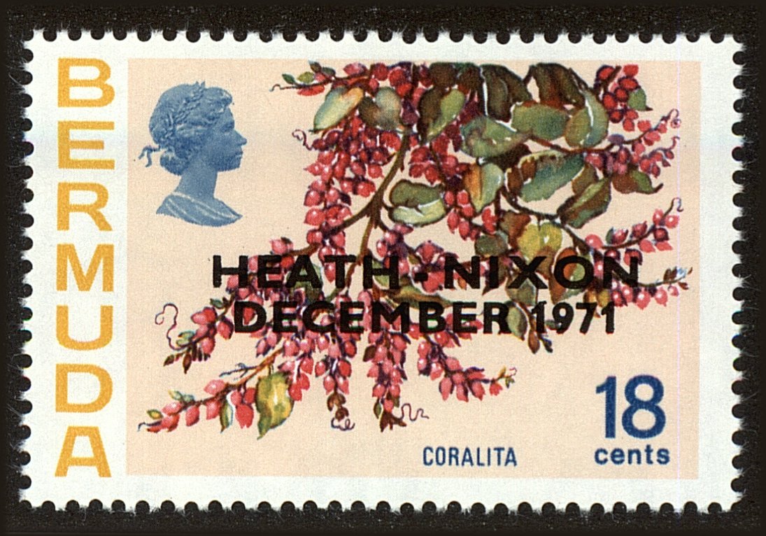 Front view of Bermuda 290 collectors stamp