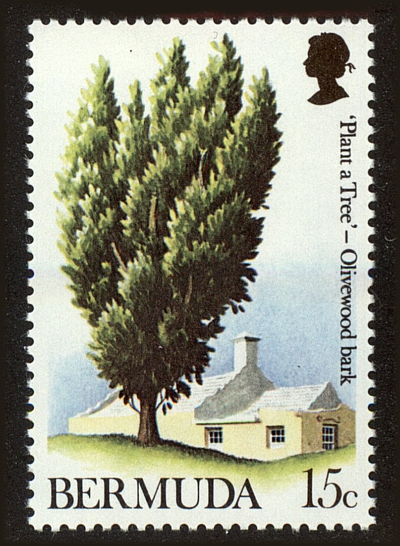 Front view of Bermuda 299 collectors stamp