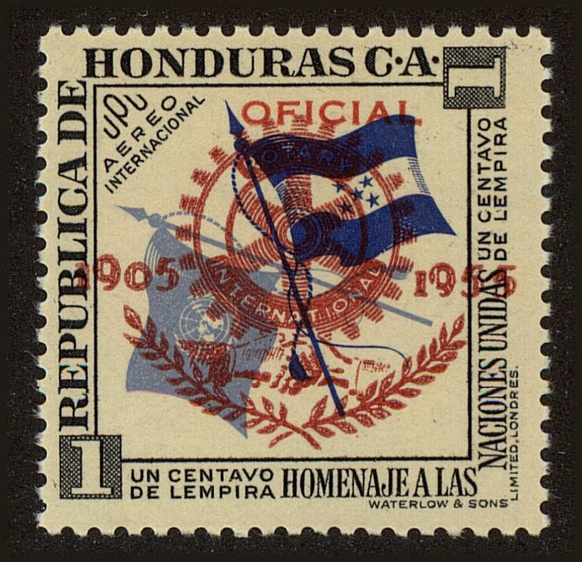 Front view of Honduras C231 collectors stamp