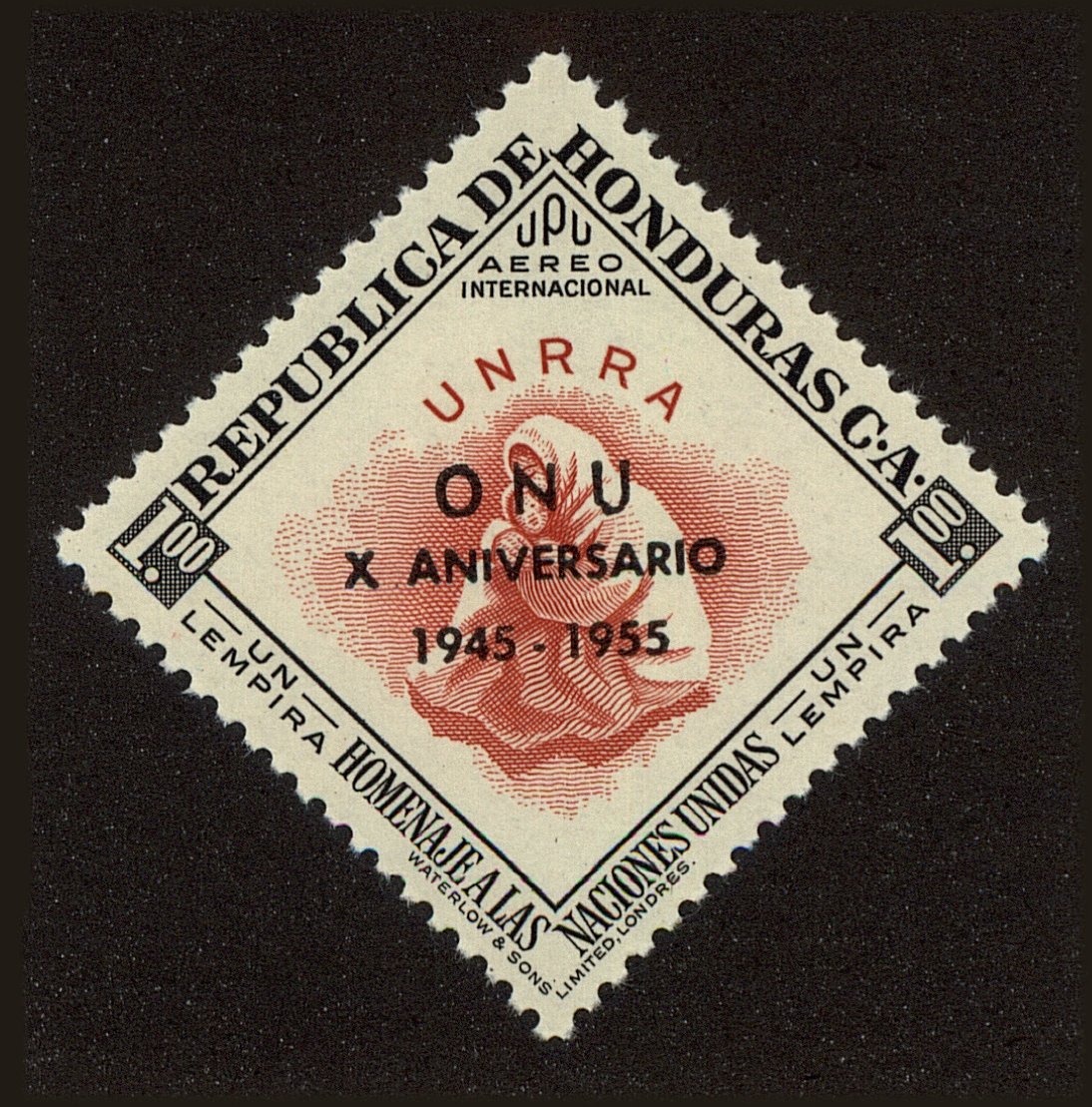 Front view of Honduras C247 collectors stamp